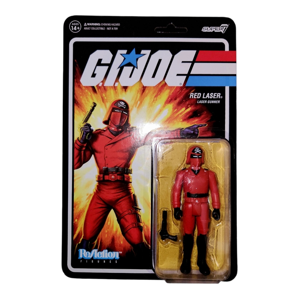 Hasbro G.I. Joe Red Laser Laser Gunner Action Figure Super7 Reaction Figures NEW